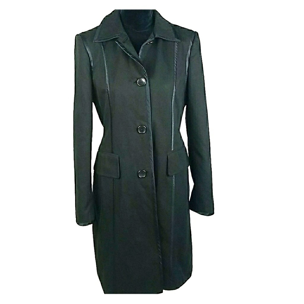 Banana republic M black trench coat‎ peacoat jacket